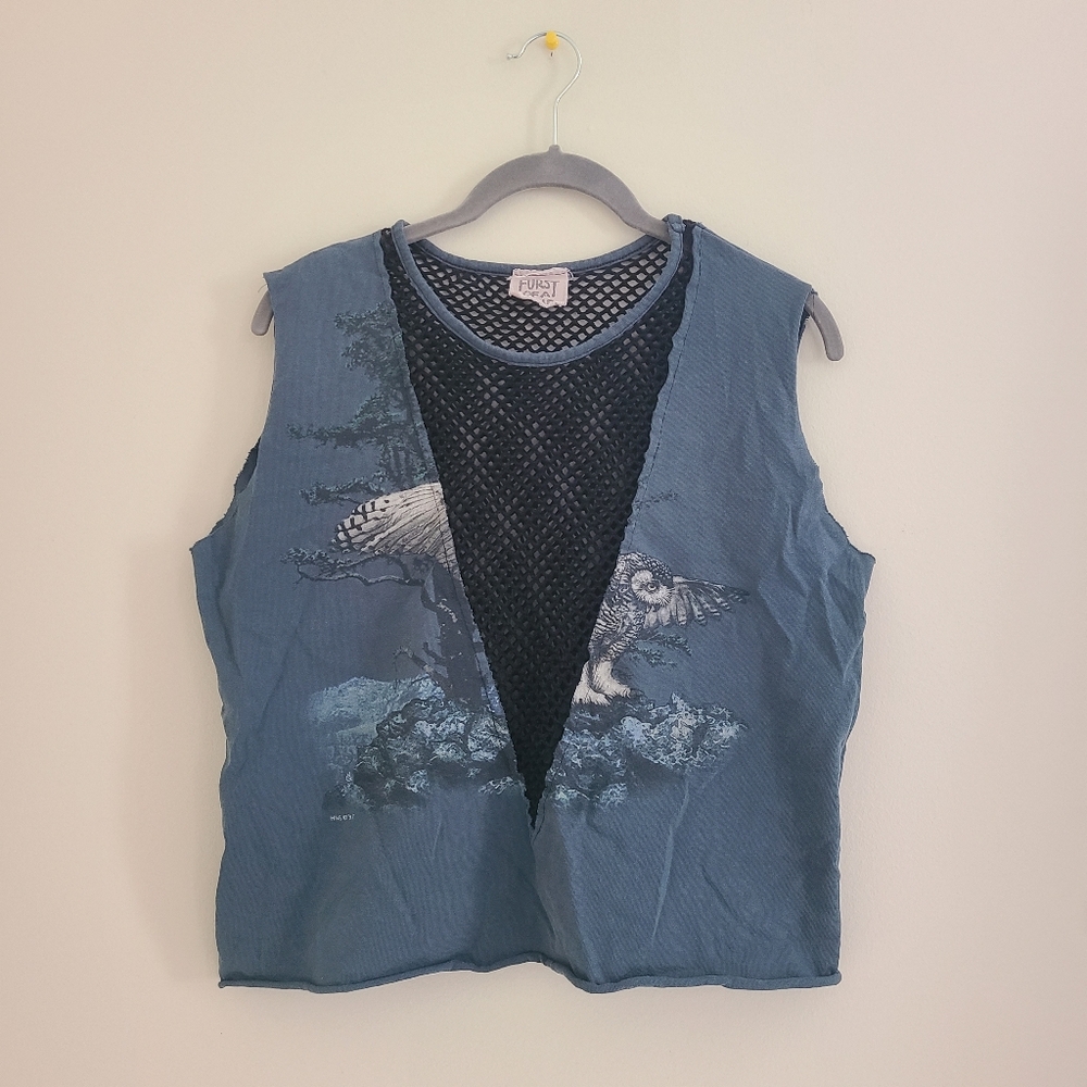 LF Mesh Cutoff Cropped Tank Top